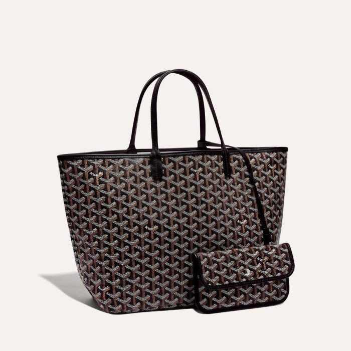 Goyard Saint Louis Tote Black 2 Piece Bag 54cm