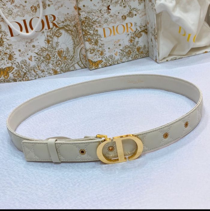 DIOR White 30 MONTAIGNE BELT
