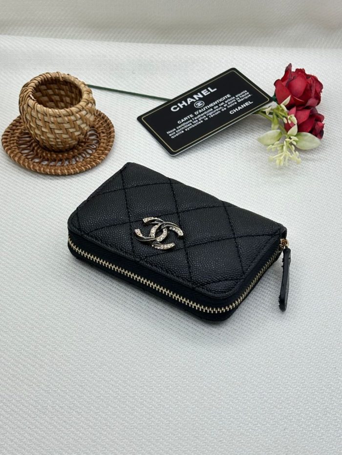 Chanel Classic Zipped Coin Purse Black
