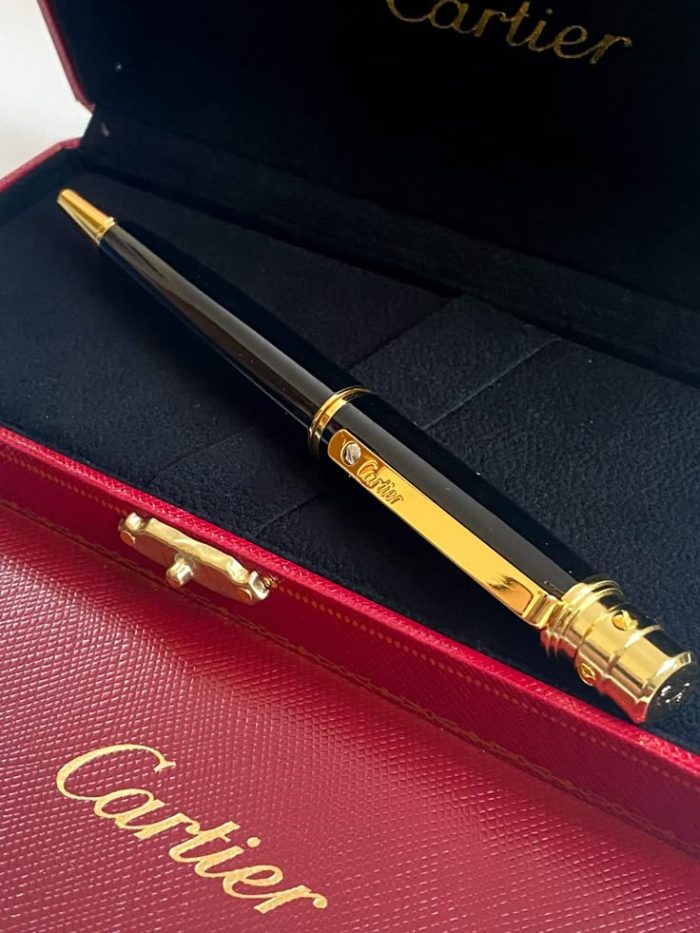 Santos de Cartier ballpoint pen In Yellow Gold