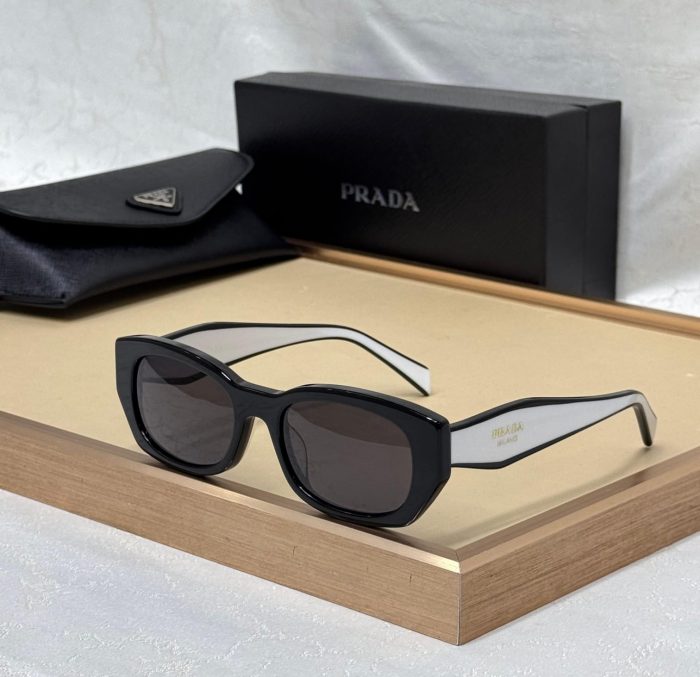 Prada PR B05S Black And White Acetate Sunglasses