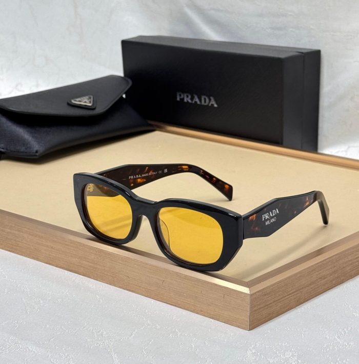 Prada Symbole Sunglasses With Yellow Lenses Black Acentent