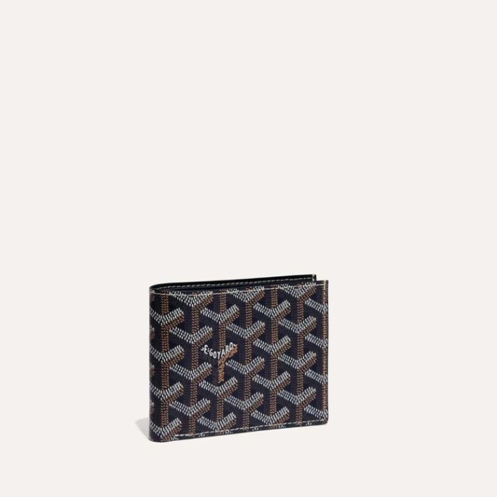 Goyard Victoire Bifold Wallet In Black Goyardine Canvas