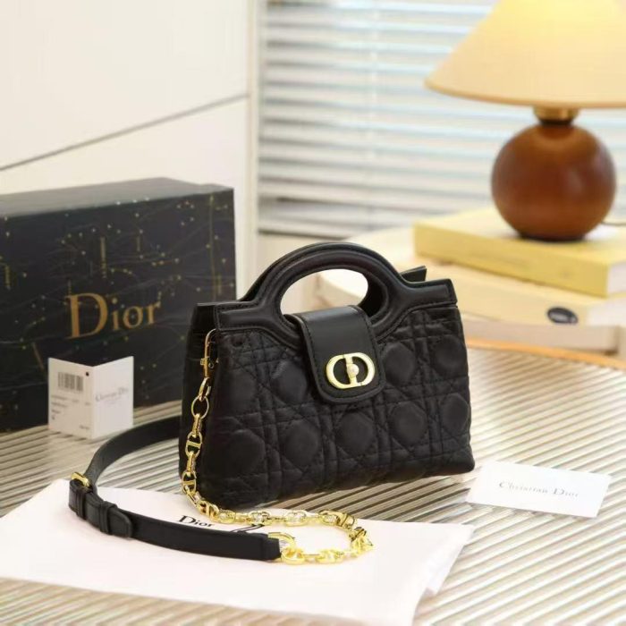 Dior Jolie Top Handle Bag in Black