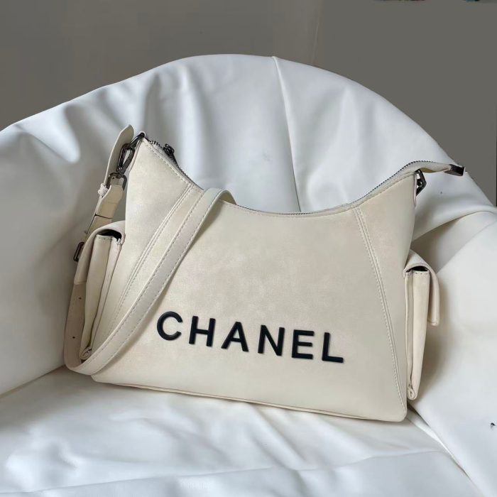 Chanel Deauville Tote in Off white with Black Logo