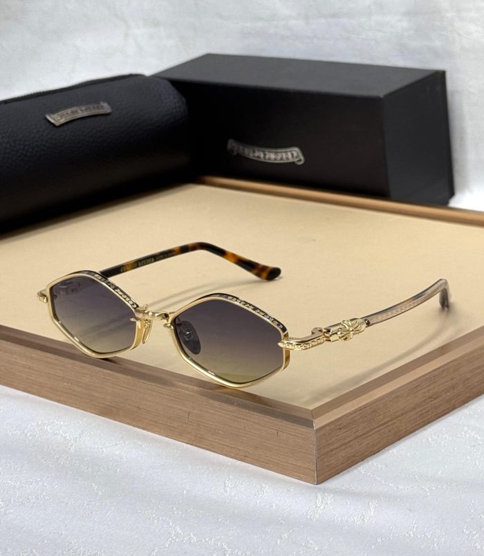 Chrome Hearts Nip Slip Sunglasses In a Gold-Plated Finish With Gary Lenses