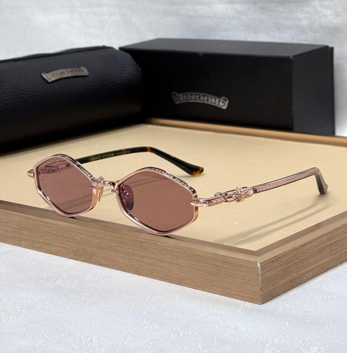 Chrome Hearts Nip Slip Sunglasses In a Gold-Plated Finish With Pink  Lenses