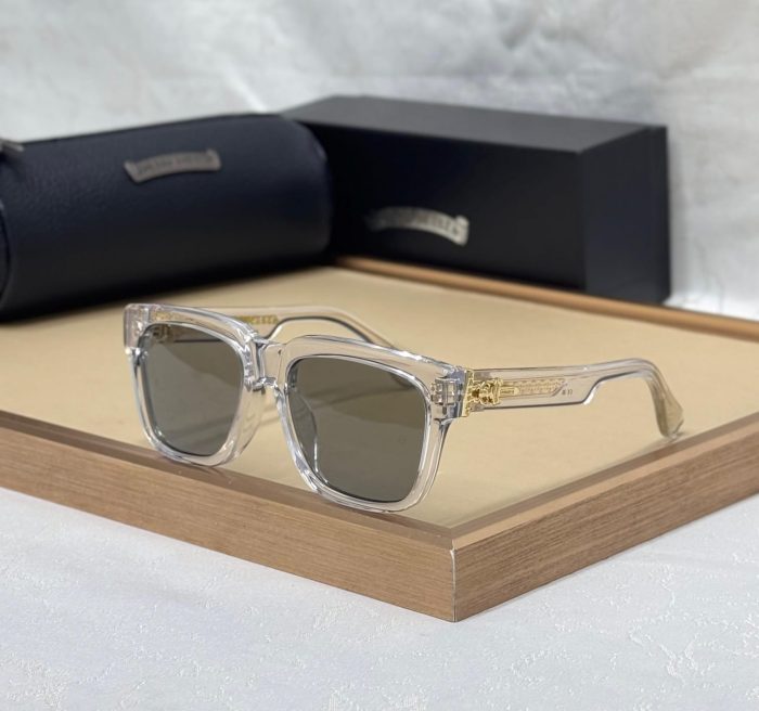 Chrome Hearts Box Officer Sunglasses In  Clear Acetate
