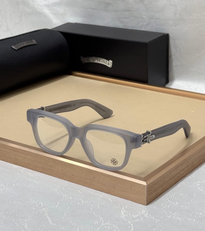 Chrome Hearts Vagillionaire I glasses in a Matte Grey/Graphite Color With Silver-Tone Hardware